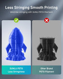 SUNLU 10公斤 PETG/ABS 耗材 10卷 3D打印线材 1公斤/卷 1.75毫米 100% 线材整齐排列 适用于欧美地区3D打印