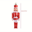 Christmas walnut soldier private small pendant cute painted plastic small walnut Christmas tree decoration pendant