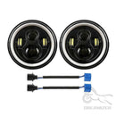 2Pcs 7 Inch Round 280W LED Headlight Halo Angle Eyes DRL Turn Signal Light for Jeep Wrangler JK LJ TJ CJ 97-18