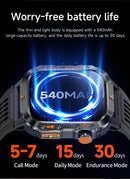 New Outdoor 10ATM Waterproof Swim Smart Watch Men GPS Compass Flashlight 540mAh Large Battery Bluetooth Call Sport HD Smartwatch