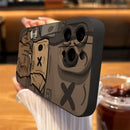 Cartoon Paper Man Pattern Phone Case For iPhone 15 14 13 12 11 Pro Max XS XR X 7 8 Plus 15 Shockproof Matte Soft Silicone Cover