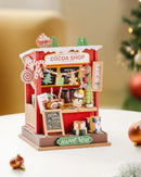 Robotime Mini House Building Craft Kits DIY Miniature House Kit Decoration Christmas Fireplace for Adults Gift For Christmas