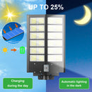 4200W 太阳能路灯户外 - 4500K 太阳能户外防水黄昏到黎明灯，商用太阳能停车场灯，带