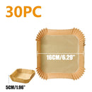 30/50Pcs Disposable Air Fryer Paper Liner Oil-proof Water-proof Paper Tray Non-Stick Baking Mat for Oven AirFryer Accessories