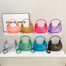 Fashion Half Moon Shoulder Bag For Women 2025 Summer Waterproof PVC Transparent Crossbody Bag 8 Colors Jelly Mobile Phone Purse