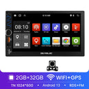 7英寸车载收音机 2 Din Android 13 Carplay Android Auto 通用汽车多媒体播放器 汽车收音机高清触摸屏调频蓝牙