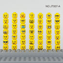 56pcs/Lot DIY Figures Head Building Blocks Accessories Laugh Cry Cute Angry Facial Expression Mini Bricks Toys Model Kids Gifts