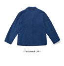 New Spring And Autumn Indigo Jacket Handmade Plant Indigo Jacket Casual Suit Jacket Retro French Workwear