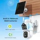 8MP 4K HD Outdoor Solar Camera Wireless Wifi Surveillance Camera Soalr Pannel Battery Camera Human Detection Night Vision ICSEE
