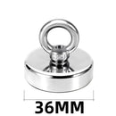 D16~D42mm Super Strong Neodymium Fishing Hook N52 Heavy Duty Rare Earth Neodymium with Countersunk Hole Eyebolt Salvage Magnetic