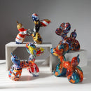 Vilead Pop Art Graffiti Balloon Dog Sculpture Object Painting Baloon Statue Ideas Animal Figures Decorative Items for Home Decor
