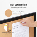 VEVOR Cork Board 36x24/24x18 in Bulletin Board W/ MDF Sticker Frame Vision Board Includes 10 Pushpins for Display and Decoration