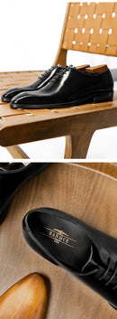2025 Hanmce New High Quality Men's Dress Suit Cow Genuine Leather Oxfords Shoes With Free Shipping  Hot