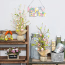 LED Light Easter Decoration Easter Egg Tree with Lamp Home Desktop Window Ornament  Kit Toy Table Living Room Party Decor 2024