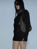 Women's Off-Shoulder Mini Dress Long Sleeve Oblique Neck Bodycon Sexy Short Fashion for Party Club Fall Winter