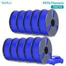 SUNLU 10公斤 PETG/ABS 耗材 10卷 3D打印线材 1公斤/卷 1.75毫米 100% 线材整齐排列 适用于欧美地区3D打印