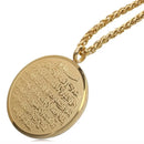 Classic Lucky Arabian God Allah Pendant Stainless Steel Necklace Ladies Islamic Muslim Charm Amulet Jewelry Gift Wholesale