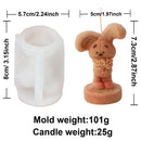 多款式复活节兔子蜡烛硅胶模具 3D动物工艺品树脂石膏肥皂模具 DIY冰块烘焙工具 家居礼品