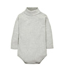 Baby Girls' Bodysuit Long Sleeve Triangle 100% Cotton Soft Comfortable Jumpsuit  Solid Color Fashion Simple High Collar 0-2 Yeas