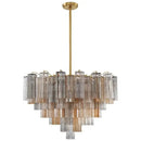 Amber Murano Glass Ceiling Chandelier Round for Dining Living Room Bedroom Modern Murano Glass Pendant Chandelier Light