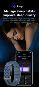 The Silent Companion | Screenless Health Smart Band with Heart Rate & Sleep Monitoring