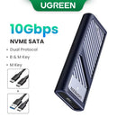 UGREEN M2 SSD Case NVME SATA Dual Protocol M.2 to USB Type C 3.1 SSD Adapter for NVME PCIE NGFF SATA SSD Disk Box M.2 SSD Case
