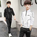 春秋青少年男童服装套装儿童时尚字母卫衣+裤子2件套童装运动服 4 5 6 7 8 9 10 11 12 岁