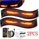2PCS Devil Eyes APP Bluetooth Car advertising Screen LED Devil Eyes Light LED Flexible Display Full Color Smart Car Soft Screen