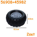 Car Truck Wheels Hub Bricks MOC Technical Tire Wheel Cross Hole Set Motorcycle Tyre & Rim Construction Building Blocks