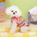 Winter Dog Vest Dopamine Graffiti Print Warm Windproof Outdoor Pet Jacket Fashion Chihuahua Yorkshire Clothes Pet Apparel