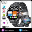 Original LIGE Smart Watch 1.53'' HD Screen Life Waterproof Sport Fitness Watches Flashlight New Men Smartwatch For Andriod IOS