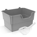 Amicura Cura Lite Cat Litter Box Semi-enclosed Splashproof Cat Tray Cat Toilet Cleaning extra-large litter box Pet Tray Bedpan