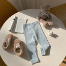 Children Cotton Leggings Girls Spring/Fall Pants Korean Solid Kids Fitting Long Pant Stretchy Tights Trousers Baby Bottoms Cloth