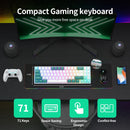 RK ROYAL KLUDGE RK71 Tri-mode Mechanical Keyboard 2.4G Wireless Bluetooth RGB Backlit Hot-swappable Gamer Keyboard PBT keycaps