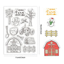 1pc Forest Clear Stamps Forest Sun Moon Cloud Trees Transparent Silicone Stamp Rubber Stamp for Scrapbooking4.3 x 6.3 x 0.1 Inch