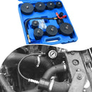 Podofo Turbocharger Tester Turbo System Pressure Leakage Tester Kit 9PCS 1-3/8 ''35mm to 3-1/2'' 90mm With Pressure Gauge 90psi