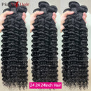 Deep Wave Human Hair Bundles 20 22 24Inch Burmese Curly Hair Bundles Deep Wave Bundles 100% Human Hair For Women Hair Extensions