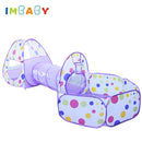 IMBABY Toys Tent Indoor Balls Pool 3 in1 Children's Tent Foldable Crawling Tunnel Outdoor Camping Tent Children's Room House
