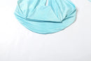 Whatiwear Metal Seashell Decoration Tank Tops Women Bandage Halter Swing Collar Backless Summer Holiday Beach Style Ruched Vests