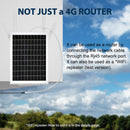 15W 4G太阳能路由器；4G太阳能路由器；50米WiFi覆盖范围；IP66防水；24/7长续航；总计24000毫安时电池