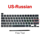 New Laptop A2338 Keycap Keys key Cap Keyboard Russian RU US UK French Spain Germany Italy For Macbook Pro Retina 13" M1 M2