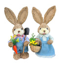 Easter Bunny Rabbit Straw Figures Decoration 35cm Easter Straw Easter Rabbit Bunny Figurine Home Garden Wedding Ornament