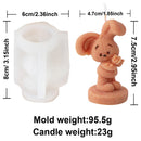 多款式复活节兔子蜡烛硅胶模具 3D动物工艺品树脂石膏肥皂模具 DIY冰块烘焙工具 家居礼品