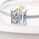 Charms Fit Pandora 925 Original Bracelets Classic Crown 26 Letters Alphabet Charms Beads For Women Fine DIY Wedding Jewelry Gift