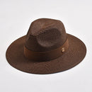 New Summer Straw Hat for Women Panama Soft Shaped Beach Sun Hat Outdoor UV Protection Travel Hat Sombreros De Mujer