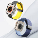 碳纤维硅胶表带 适用于 Apple Watch Band 45mm 44mm 49mm 41mm 42mm 40mm 38 磁性手链 Iwatch 8 7 6 SE 5 4 3 Ultra
