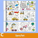 90cm Animal Canvas Children's Drawing Roll DIY Coloring Paper Roll Color Filling Graffiti Paper-cut Painting Educational School