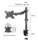 M051 夹钳/穿孔底座 全方位移动 360° 旋转 单屏电脑显示器支架 10-27 英寸 显示器支架 长臂显示器支架 9.9 公斤 PC 支架