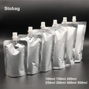 StoBag 50个铝箔液体包装吸嘴袋避光果汁饮料牛奶密封自立式储存袋可重复使用袋
