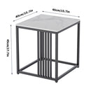 Luxury White Square Marble Coffee Table, Modern Side & End Table for Living Room, Bedroom, Sofa Couch or Balcony